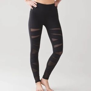 Lululemon mesh cutout black leggings high rise full length
